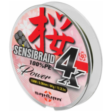 Шнур Sakura SENSIBRAID 4 -150M/0,08мм зелений - SAPLE40010.08-GRE