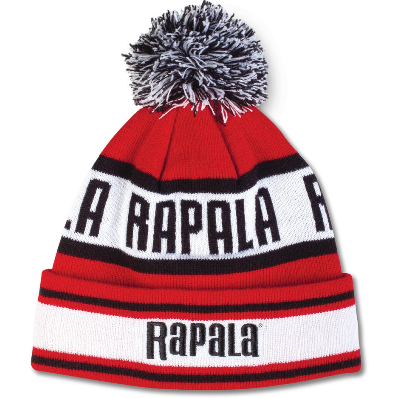 Шапка тепла Rapala Beanie Білий/Чорний/Червоний - RAPBEANIE6