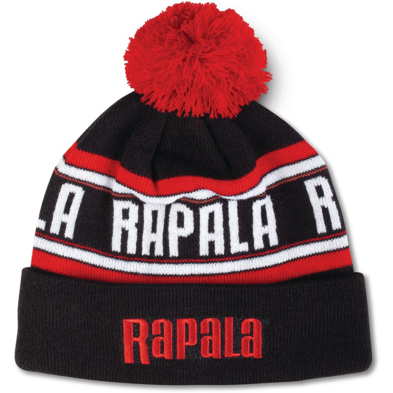 Шапка тепла Rapala Beanie Чорний/Червоний/Білий - RAPBEANIE7