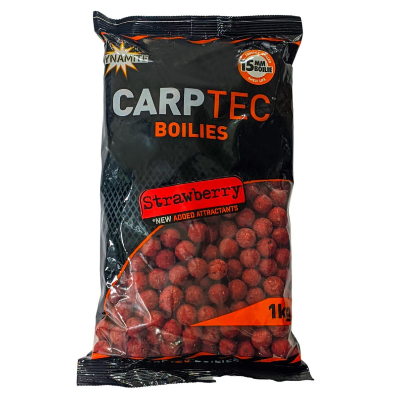 DY1776, Carp-Tec Strawberry 15mm Boilie 1.8kg сухі корма Dynamite Baits