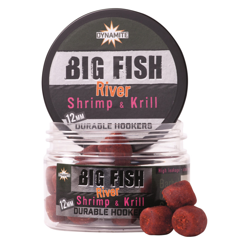 Насадочні бойли Dynamite Baits Big Fish River - Shrimp & Krill Durables 12mm