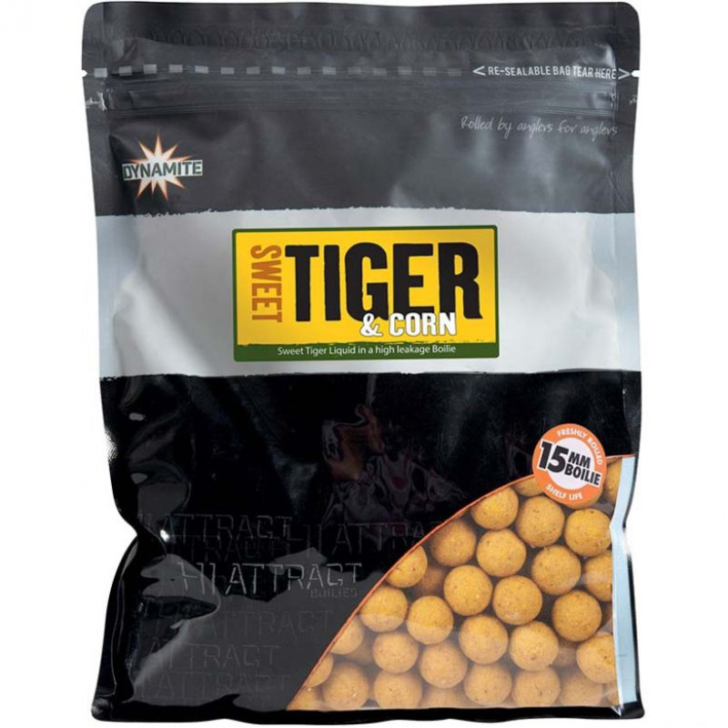 Бойли Dynamite Baits Sweet Tiger & Corn 15mm Boilie 1kg (DY1005)