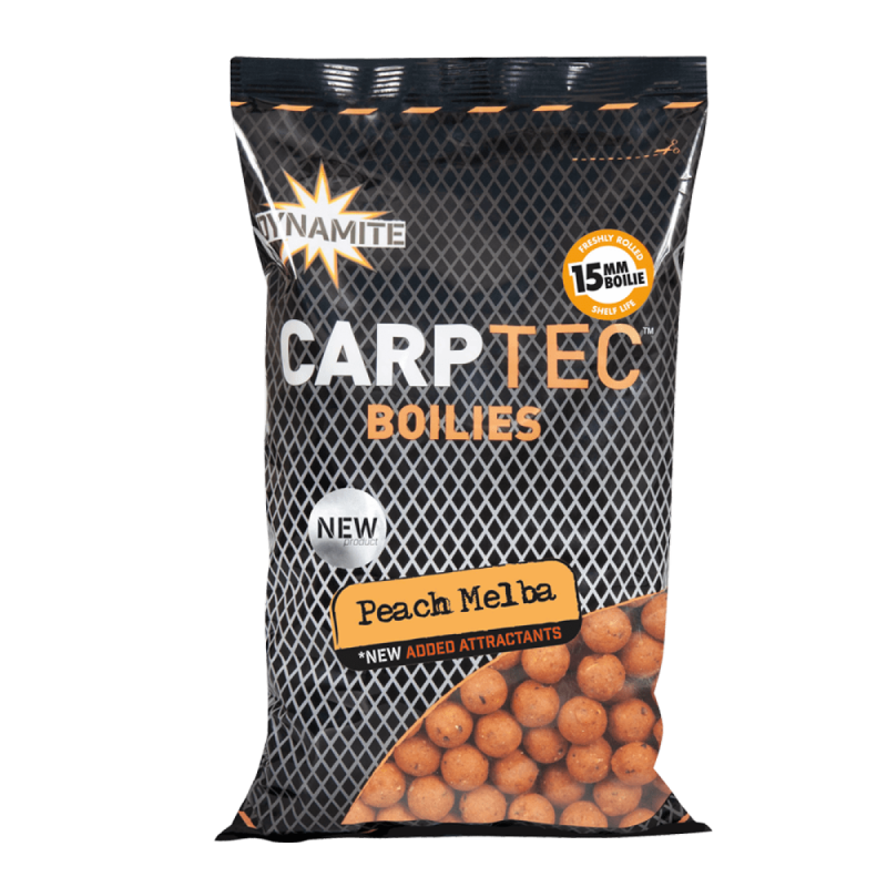 DY1787, Carp-Tec Peach Melba - 20mm Boilies 1.8kg суха прикормка Dynamite