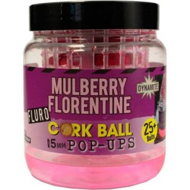 Бойли Dynamite Baits Corkball Fluro Purple Mulberry Pop Ups 15mm Pots - DY948